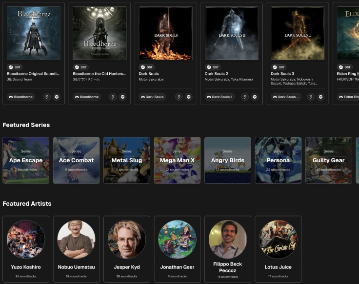 Discover page